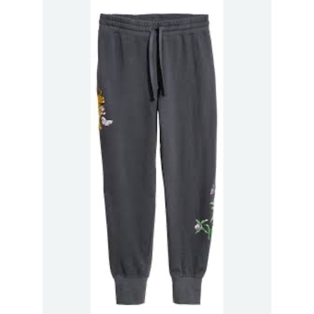 H&M Joggers Women's M Gray Casual Pull On Regular Fit Stretch Nwt